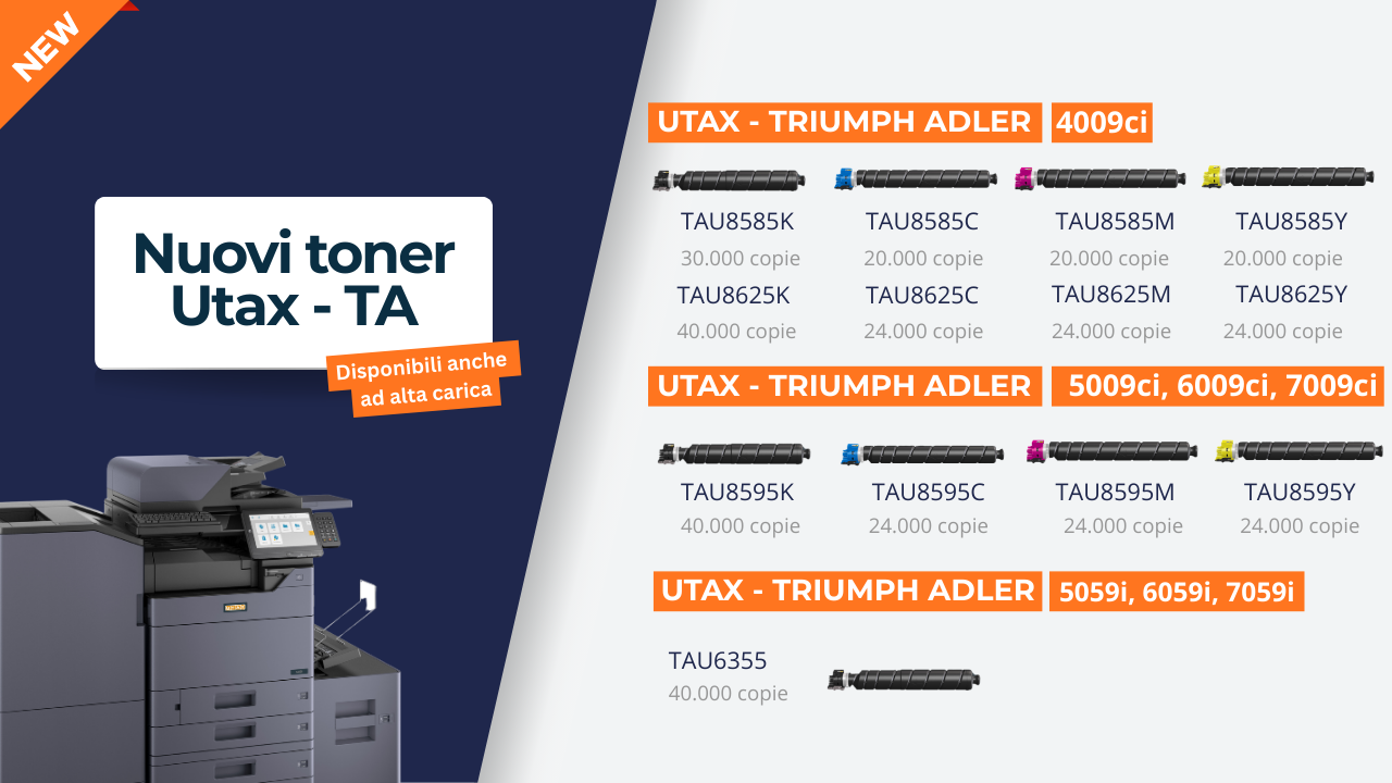 Nuovi toner Utax TA